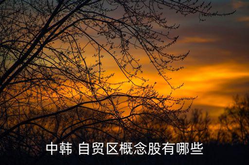 中韓 自貿區(qū)概念股有哪些