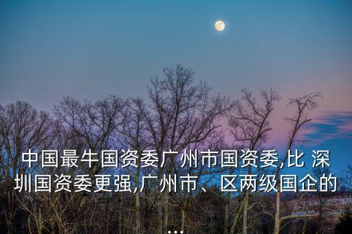 中國(guó)最牛國(guó)資委廣州市國(guó)資委,比 深圳國(guó)資委更強(qiáng),廣州市、區(qū)兩級(jí)國(guó)企的...