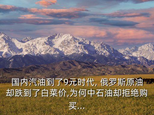 國(guó)內(nèi)汽油到了9元時(shí)代, 俄羅斯原油卻跌到了白菜價(jià),為何中石油卻拒絕購(gòu)買...