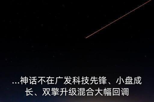 ...神話不在廣發(fā)科技先鋒、小盤成長、雙擎升級混合大幅回調(diào)