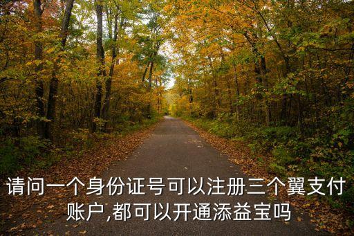 請(qǐng)問一個(gè)身份證號(hào)可以注冊(cè)三個(gè)翼支付 賬戶,都可以開通添益寶嗎