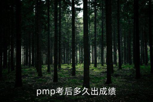 pmp考后多久出成績(jī)