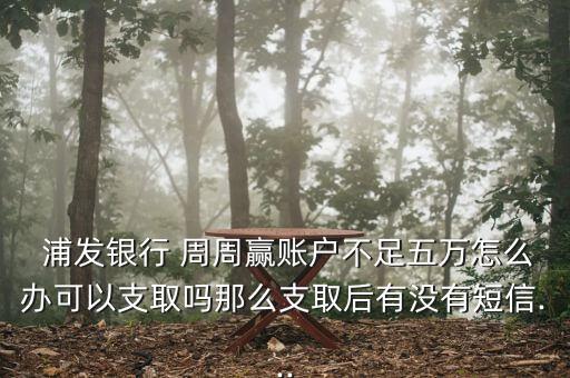  浦發(fā)銀行 周周贏賬戶(hù)不足五萬(wàn)怎么辦可以支取嗎那么支取后有沒(méi)有短信...
