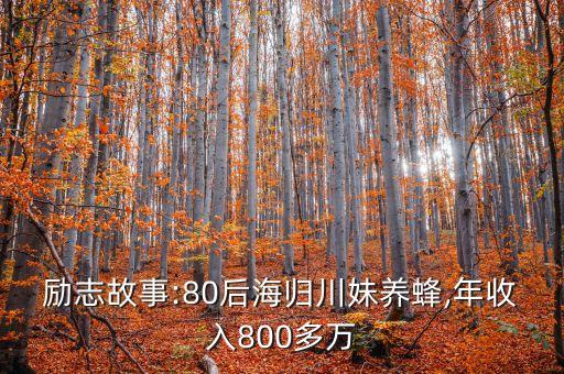 勵(lì)志故事:80后海歸川妹養(yǎng)蜂,年收入800多萬(wàn)