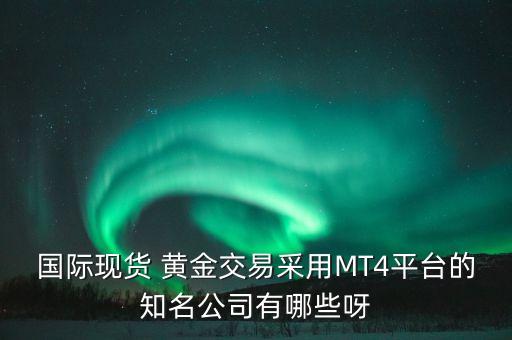 國際現(xiàn)貨 黃金交易采用MT4平臺(tái)的知名公司有哪些呀