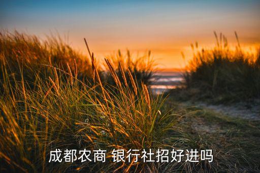  成都農商 銀行社招好進嗎