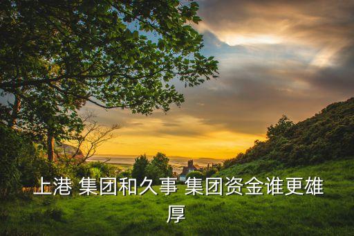  上港 集團(tuán)和久事 集團(tuán)資金誰(shuí)更雄厚