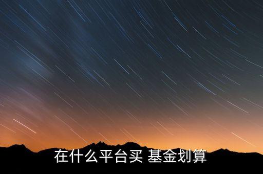 在什么平臺(tái)買 基金劃算