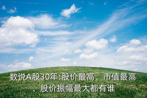 數(shù)說A股30年:股價(jià)最高、市值最高、股價(jià)振幅最大都有誰