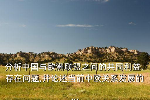分析中國與歐洲聯(lián)盟之間的共同利益、存在問題,并論述當(dāng)前中歐關(guān)系發(fā)展的...