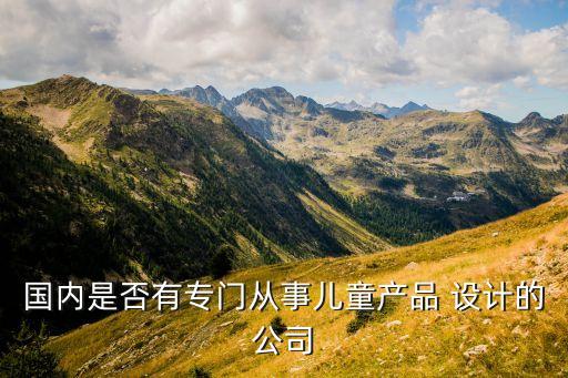 國內(nèi)是否有專門從事兒童產(chǎn)品 設(shè)計(jì)的公司