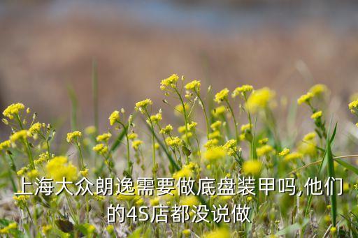 上海大眾朗逸需要做底盤裝甲嗎,他們的4S店都沒說(shuō)做