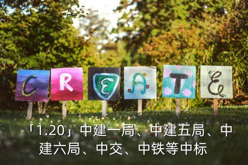 「1.20」中建一局、中建五局、中建六局、中交、中鐵等中標(biāo)