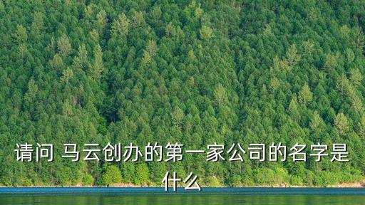 請(qǐng)問 馬云創(chuàng)辦的第一家公司的名字是什么