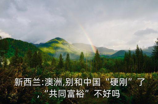  新西蘭:澳洲,別和中國“硬剛”了,“共同富?！辈缓脝? class=