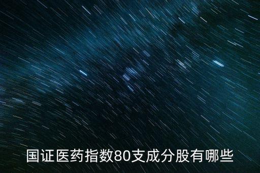 國(guó)證醫(yī)藥指數(shù)80支成分股有哪些