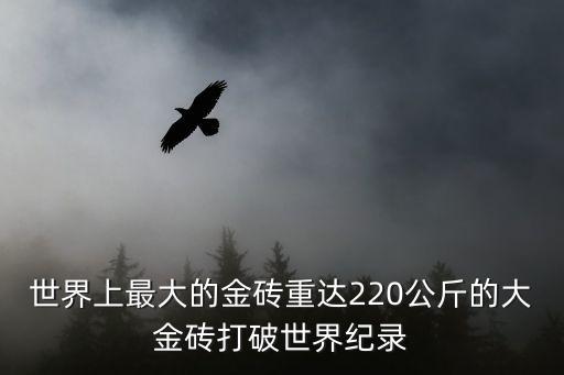 世界上最大的金磚重達220公斤的大金磚打破世界紀錄