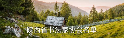 陜西省書(shū)法家協(xié)會(huì)名單